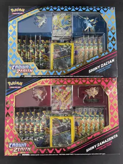 Pokemon Cards x2 Sealed Zacian Zamazenta Premium Figure Collection CZ Swsh - Image 1