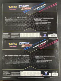 Pokemon Cards x2 Sealed Zacian Zamazenta Premium Figure Collection CZ Swsh - Image 2
