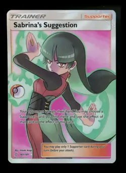 Sabrina's Suggestion 181/181 SM Team Up 2019 Full Art Trainer Pokemon Card TCG - Image 1