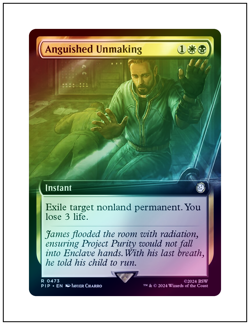 1x Anguished Unmaking, Extended Art Foil, Magic MTG NM - Image 1