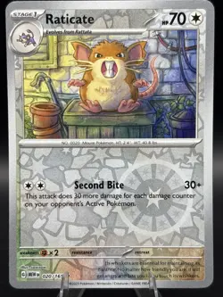 Pokemon TCG - Raticate - 020/165 - SV: Scarlet & Violet 151 - Reverse Holo - Image 1