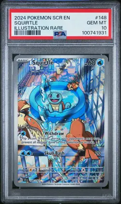 Squirtle #148 PSA 10 2024 Pokemon SCR EN Stellar Crown Scarlet & Violet - Image 1