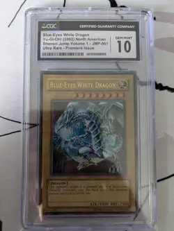 Yugioh Blue-Eyes White Dragon Shonen Jump Magazine JMP-001 PSA cgc 10 - Image 1