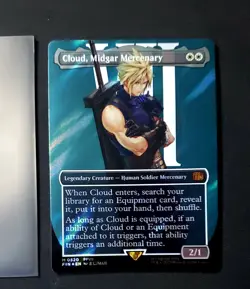 MTG Final Fantasy Cloud, Midgar Mercenary Borderless Surge Foil Card #0520 🔥 - Image 1