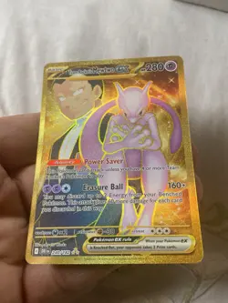 Destined Rivals Team Rockets Mewtwo Ex Gold Secret Rare Card. - Image 3