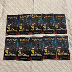 10 Packs Pokemon TCG Trick or Trade Booster Packs 2024 Halloween Card Lot Bundle - Image 1