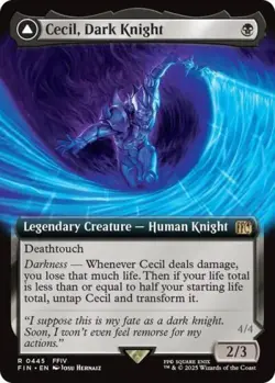 ~ Cecil, Dark Knight / Cecil, Redeemed Paladin (Extended Art) ~ NM ~ ~ MTG ~ - Image 1