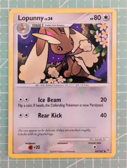 63/147 Lopunny Uncommon: Supreme Victors Pokemon Trading Card Game TCG - Image 1