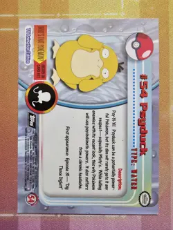 LP POKEMON PSYDUCK TOPPS Black FOIL Card 54 - Image 2