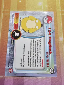 LP POKEMON PSYDUCK TOPPS Black FOIL Card 54 - Image 3