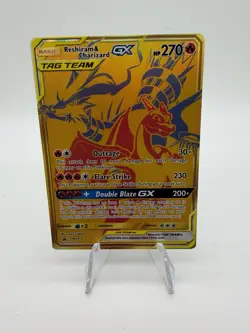 Reshiram & Charizard GX SM247 Pokemon 2021 TCG Black Star Promo Holo Card NM - Image 1
