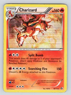 Charizard Holo Rare 19/113 Legendary Treasures Pokemon Card MP! - Image 1