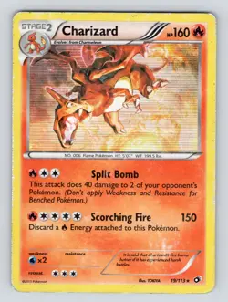 Charizard Holo Rare 19/113 Legendary Treasures Pokemon Card MP! - Image 5