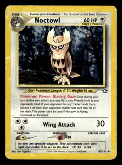 Noctowl 42/111 Neo Genesis Set Pokemon Card - Image 1