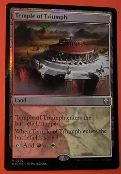Temple of Triumph Ripple Foil - M3C #0392 - NM - MTG , Magic/ Land /Rare - Image 1