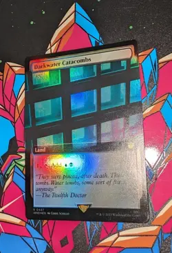 MTG*EXTENDED ART FOIL * Dr Who Rare DARKWATER CATACOMBS NM - Image 1