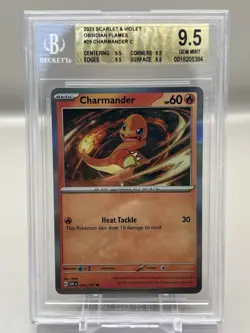 Pokemon Scarlet & Violet Obsidian Flames Charmander C BGS 9.5 Gem Mint Promo - Image 1