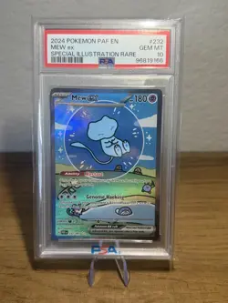 Pokemon Tcg English-Paldean Fates SIR 232/091 MEW EX PSA 10 "Bubble Mew" Pokemon - Image 1