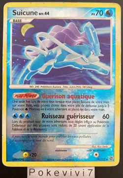 Carte Pokemon SUICUNE 19/132 HOLO REVERSE Diamant et Perle D&P FR OCCASION - Image 1