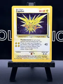 Zapdos 15/62 Fossil Base Set Unlimited Holo Rare 1999 Vintage WOTC Pokemon - VLP - Image 2