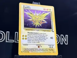 Zapdos 15/62 Fossil Base Set Unlimited Holo Rare 1999 Vintage WOTC Pokemon - VLP - Image 4