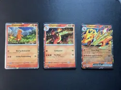 Charizard EX Pokemon TCG Promo Trio Set- SVP 161 + 004 & 005 (from 151) Mint/NM - Image 1