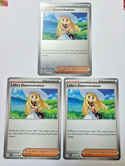 3x Lillie's Determination 119/132 Mega Evolution Pokemon NMT - Image 1