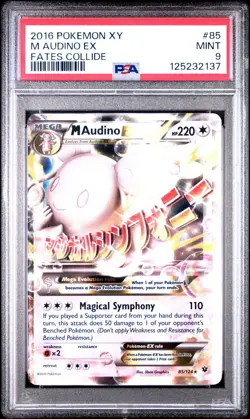 2016 Pokemon Fates Collide XY M AUDINO EX #85 RARE Mega PSA 9 Mint 125232137 - Image 1