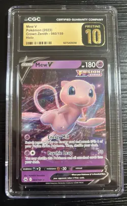 Pokemon Mew V TCG 2023 Crown Zenith 060/1590 CGC Pristine 10 - Image 1