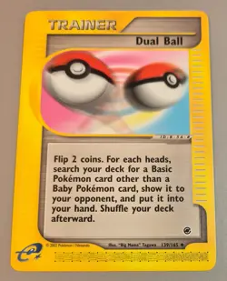 Dual Ball # 139/165 (Trainer) Uncommon Expedition 2002 Pokemon EN Mint Vintage - Image 1