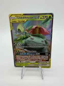PACK FRESH Pokemon Celebi & Venusaur GX 1/181 SM Team Up Ultra Rare Holo G - Image 1