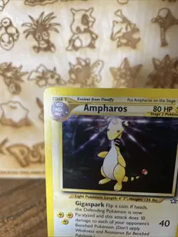Ampharos 1/111 LP Neo Genesis Holo Rare Pokemon TCG - Image 4