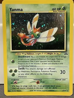 Yanma - Pokemon Neo Discovery 17/75 - Holo Rare - Unlimited - LP - Image 1