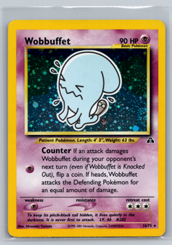 Wobbuffet 16/75 Neo Discovery Holo Pokemon TCG - MP - Image 1