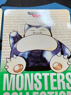 Snorlax Set No. 143 Bandai Carddass VendingRed Green 1996 Japanese Pokemon #2295 - Image 5