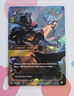Riftbound Viktor Leader Champion English card 246/298 Prerelease Stamped Promo - Image 1