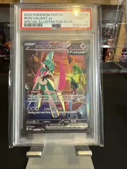 Pokemon Iron Valiant EX TCG Card 249/182 Sir Sv04: Paradox Rift Psa 10 - Image 1