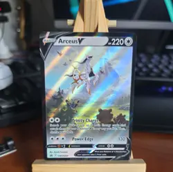 Arceus V SWSH204 Sword & Shield Promo Card Holo Rare NM Pokemon TCG English NM+ - Image 1
