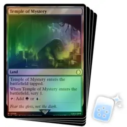 FOIL TEMPLE OF MYSTERY X4 Universes Beyond: Fallout Magic MTG MINT CARD - Image 1