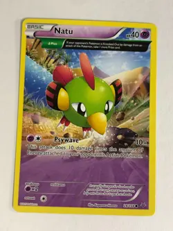 Pokemon Card Roaring Skies Full Art Natu 28/108 Light Played - Image 1