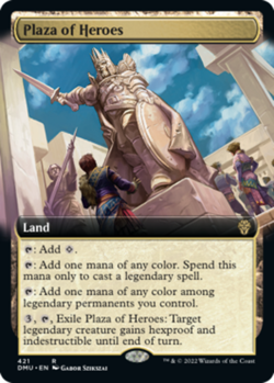 1 x Plaza of Heroes - Foil - Extended Art - Dominaria United - NM-Mint - MTG - Image 1