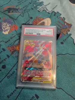 2019 POKEMON SUN & MOON COSMIC ECLIPSE 212 FULL ART/CHARIZARD & BRAIXEN GXpsa10 - Image 1