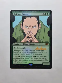 RAILWAY BRAWLER SHIKAMARU NARUTO MAGIC ALTERED EXTENDED ART HAND PAINT DEMIAN - Image 1