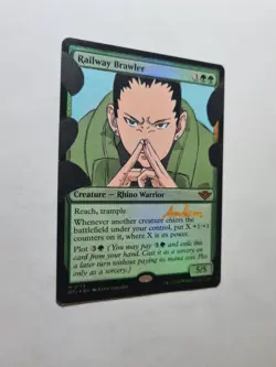 RAILWAY BRAWLER SHIKAMARU NARUTO MAGIC ALTERED EXTENDED ART HAND PAINT DEMIAN - Image 2