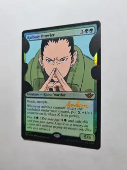 RAILWAY BRAWLER SHIKAMARU NARUTO MAGIC ALTERED EXTENDED ART HAND PAINT DEMIAN - Image 3