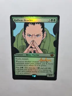 RAILWAY BRAWLER SHIKAMARU NARUTO MAGIC ALTERED EXTENDED ART HAND PAINT DEMIAN - Image 4