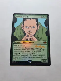 RAILWAY BRAWLER SHIKAMARU NARUTO MAGIC ALTERED EXTENDED ART HAND PAINT DEMIAN - Image 5