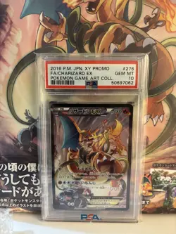 2016 POKEMON JPN XY PROMO POKEMON ART COLL FULL ART/CHARIZARD EX PSA 10 & BOOK - Image 1