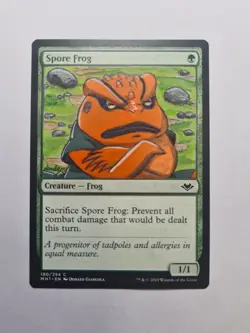 SPORE FROG GAMAKICHI NARUTO MAGIC GATHERING ALTERED ART HAND PAINT DEMIAN SOLIS - Image 1