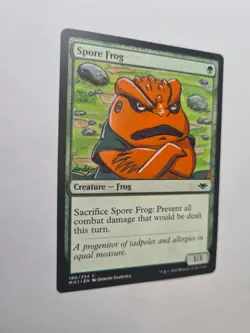 SPORE FROG GAMAKICHI NARUTO MAGIC GATHERING ALTERED ART HAND PAINT DEMIAN SOLIS - Image 2